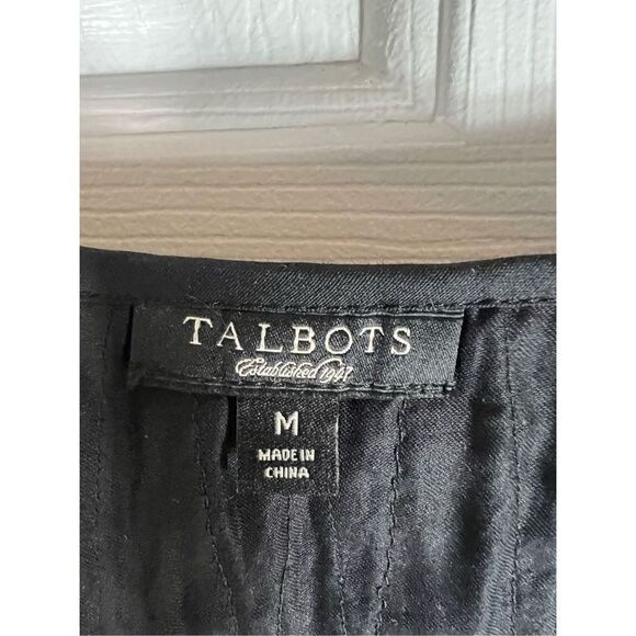 Talbots Womens Black Blouse Size M - Picture 2 of 4